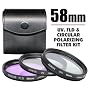 Zeikos ZE-FLK58 58mm Multi-Coated 3 Piece Filter Kit (UV-CPL-FLD)
