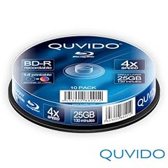 10 QUVIDO BD-R 25GB 4x Full Printable in Spindel // RiTEK