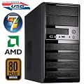 Silent Office / Multimedia PC mit 350Watt 80plus Netzteil | Windows 7 Home Premium 64 Bit | AMD Quad-Core Phenom II X4 965 4x3.4 Ghz | 4GB RAM DDR3 PC1333 |1000 GB HDD | AMD Radeon HD3000 512MB mit DVI/VGA |W-LAN |22x DVD-Brenner | CardReader |Sound | GigabitLAN