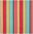Durable Drill Weave 100% Cotton Colorful Blue and Orange Striped Tablecloth 60x60 Inches