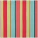 Durable Drill Weave 100% Cotton Colorful Blue and Orange Striped Tablecloth 60x60 Inches