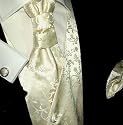 Paul Malone Hochzeitsweste Set 5tlg champagner florales Muster