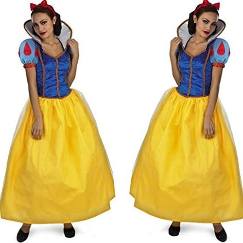 Lovef Snow White Princess Dress Women Halloween XMAS Cosplay Costume Long Dress (XL)