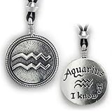 Aquarius Zodiac Sign Pendant Astrology Jewelry Horoscope Necklace