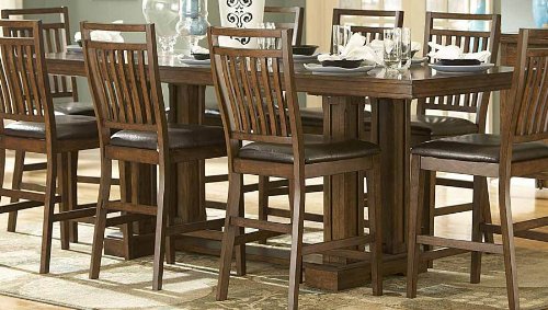 Everett Classic Oak Wood Counter Height Table w/ Leaf By Homelegance Furniture