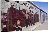 View from former East Berlin of section of Berlin Wall - 40 Inch Canvas Print (101cm) by Robert Harding