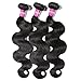 YAEONS Hair Brazilian Hair 3 Bundles Body Wave Grade 5A Unprocessed Virgin Human Hair Weave Extensions(18