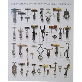 Collectors' Corkscrews Assortment French Poster on Heavy Card Stock
