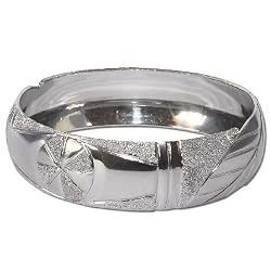 Costume Jewelry Rodium Plated Bracelet from India Unique Gift for Her 2.3 inches