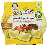Gerber Graduates Pasta Pick-Ups Ravioli, Beef and Tomato, 6 oz Trays, 8 Count