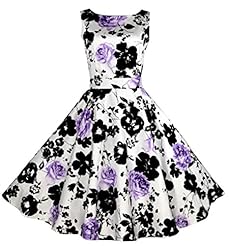 Tank Cotton Bubble Dress Floral Print Cocktail Vintage Wedding Party Dress 