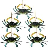 Chesapeake Bay Maryland Blue Crab Christmas Ornament Set of 5