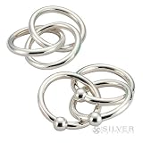 Empire Sterling Triple Rings with Ball