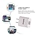 KBTEL SIUN Full-Speed Dual USB Travel Wall Charger for iPhone 6s / 6 / 6 Plus, iPad Air 2 / mini 3, Samsung Galaxy, Android, Tablets and more- White