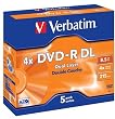 Verbatim DVD-R Dual Layer 8,5GB 4x Speed 5er Pack Jewel Case DVD-Rohlinge