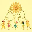 Kids Playing Under the Sun Novelty toddler T Shirt