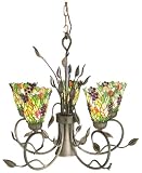 Dale Tiffany TH60018 6-Light Tiffany Chandelier, Antique Bronze and Art Glass Shade