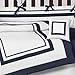 Sweet Jojo Designs 9-Piece Contemporary White and Navy Modern Hotel Baby Boy Girl Unisex Bedding Crib Set