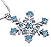 cocojewelry Snowflake Pendant Necklace Bridesmaid Christmas Holiday Prom Jewelry