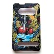 Back Cover For HTC EVO 4G (Sprint) Rubberized Snap-on Protector Hard Cover "Love Is Victory" Design
