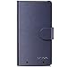 Motorola DROID Turbo Wallet Case - VENA® [vSuit] Slim Fit Leather Case with Stand and Card Slots for Motorola DROID Turbo (Not Compatible with Metallized Glass Fiber Version) (Oxford Blue)