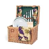 Picnic Time Yellowstone 15 Willow Basket w/ Picnic Service for 2