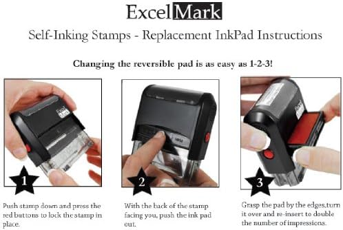 ExcelMark Reminder Past Due - Self Inking Bill Collection Stamp in Red Ink