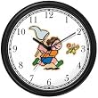 Boy Chasing Butterfly with Net - Butterfly Animal Wall Clock by WatchBuddy Timepieces (Slate Blue Frame)