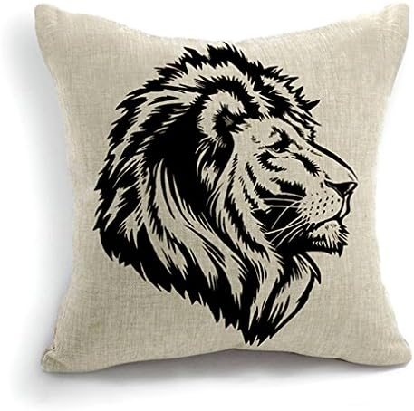 Animal Style Lion's head Sofa Simple Home Decor Design Throw Pillow Case Decor Cushion Covers Square 18*18 Inch Cotton Blend Linen