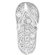 CZ Sterling Silver Sandal Pendant