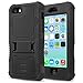 iPhone SE Case, iPhone 5 / 5S Case,RANZ Black Rugged Impact Armor Hybrid Heavy Duty with Kickstand Cover for Apple iPhone SE/iPhone 5 / 5s