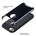 iPhone 7 Case, Moonmini 2 in 1 Hybrid Hard PC + Soft TPU Shockproof Slim Dual Layer Rugged Bumper Protective Cover for iPhone 7 - Jet Black