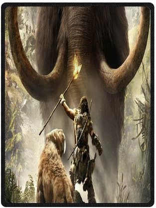Daniellestore Custom Far Cry Primal Mammoth Lion Super Soft Fleece Throw Blanket Cozy Throw Light Weight Blanket Sofa/ Couch/ Travel Throw Blanket 58x80 Inch