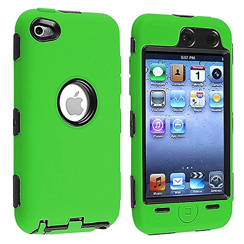 eForCity Hybrid Case for iPod touch 4G (Black/Green)
