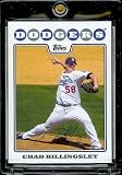 2008 Topps Baseball Cards # 194 Chad Billingsley - Los Angeles Dodgers - MLB Baseball Trading Card in a Protective Screw Down Display Case