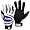 Franklin DH Batting Glove - Men's ( sz. M, White/Royal )