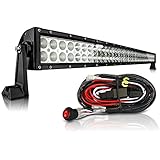 MICTUNING 40''-42" inch 240W COMBO Spot Flood CREE LED Light Bar fog drving Off Road Polaris RZR ATV SUV UTV Jeep WITH WIRING HANRESS