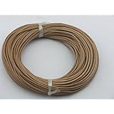 KONMAY 25 Yards 2.0mm Natural Color Soft Round Real Jewelry Leather Cord