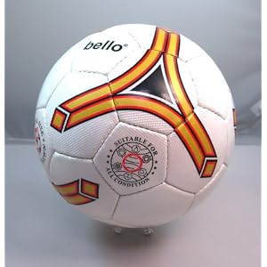 Handsewn Futbol Soccer Ball – White with Triangle & Texture Design