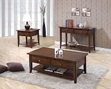 The Best End Table with Storage Drawer in Walnut Finish
