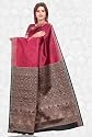 Italian Rose Dupion Indian Silk Sari with designer Pallu