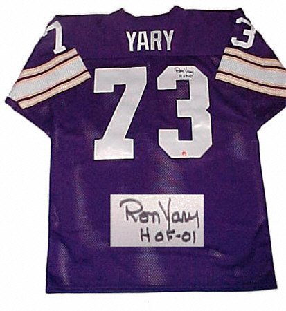 Ron Yary Minnesota Vikings Autographed Purple Throwback Jersey with HOF 01 Inscription