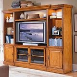 4pc Entertainment Center Set in Warm Oak - 8043A-ESET-2