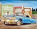 BLUE & GOLD LOWRIDER 16 x 20 Transportation Art Print Posters