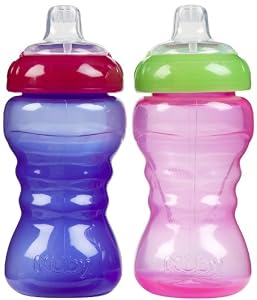 Nuby BPA FREE Gripper Cup Girl Colors - 2-pk