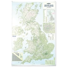 Map Marketing British Isles Motoring Map Unframed 12.5 Miles to 1 inch Scale W830xH1200mm Ref BIM