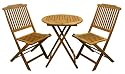 Acacia Three Piece Bistro Table and Chair Set