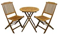 Acacia Three Piece Bistro Table and Chair Set