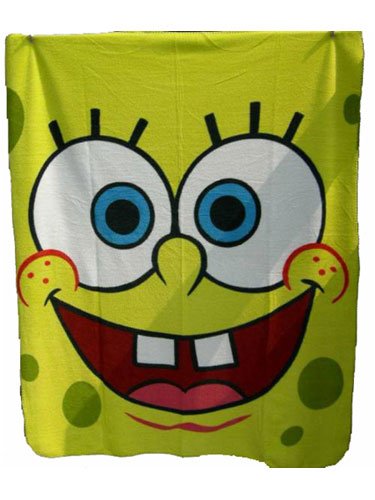 Childrens Toyshop   : Spongebob Face Fleece Blanket (12s)