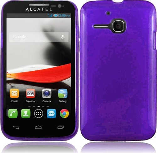 For Alcatel One Touch Evolve 5020T 5020 Cover Case (TPU Flexible Purple)